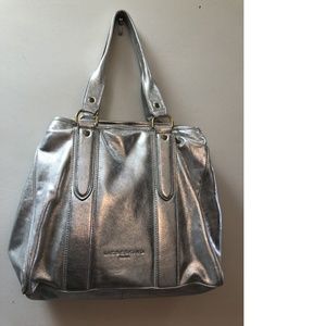 LIEBESKIND BERLIN - Silver Metallic Snap Tote